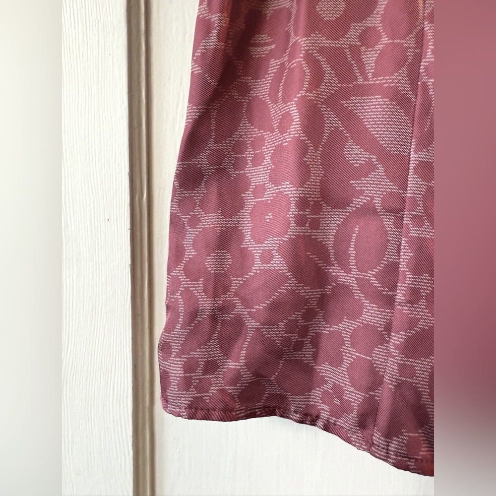 Marc Jacobs | 100% Silk Jacquard Pleated Square Neck Blouse - Sz 6 - Picture 4 of 10